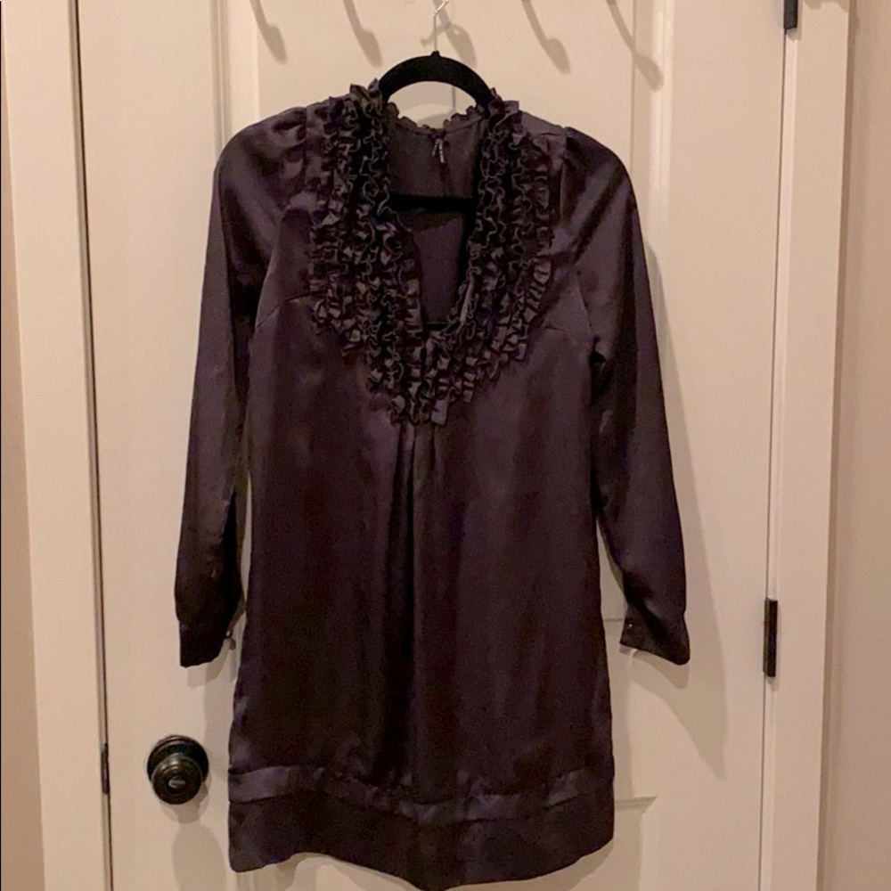 Long silk dress top